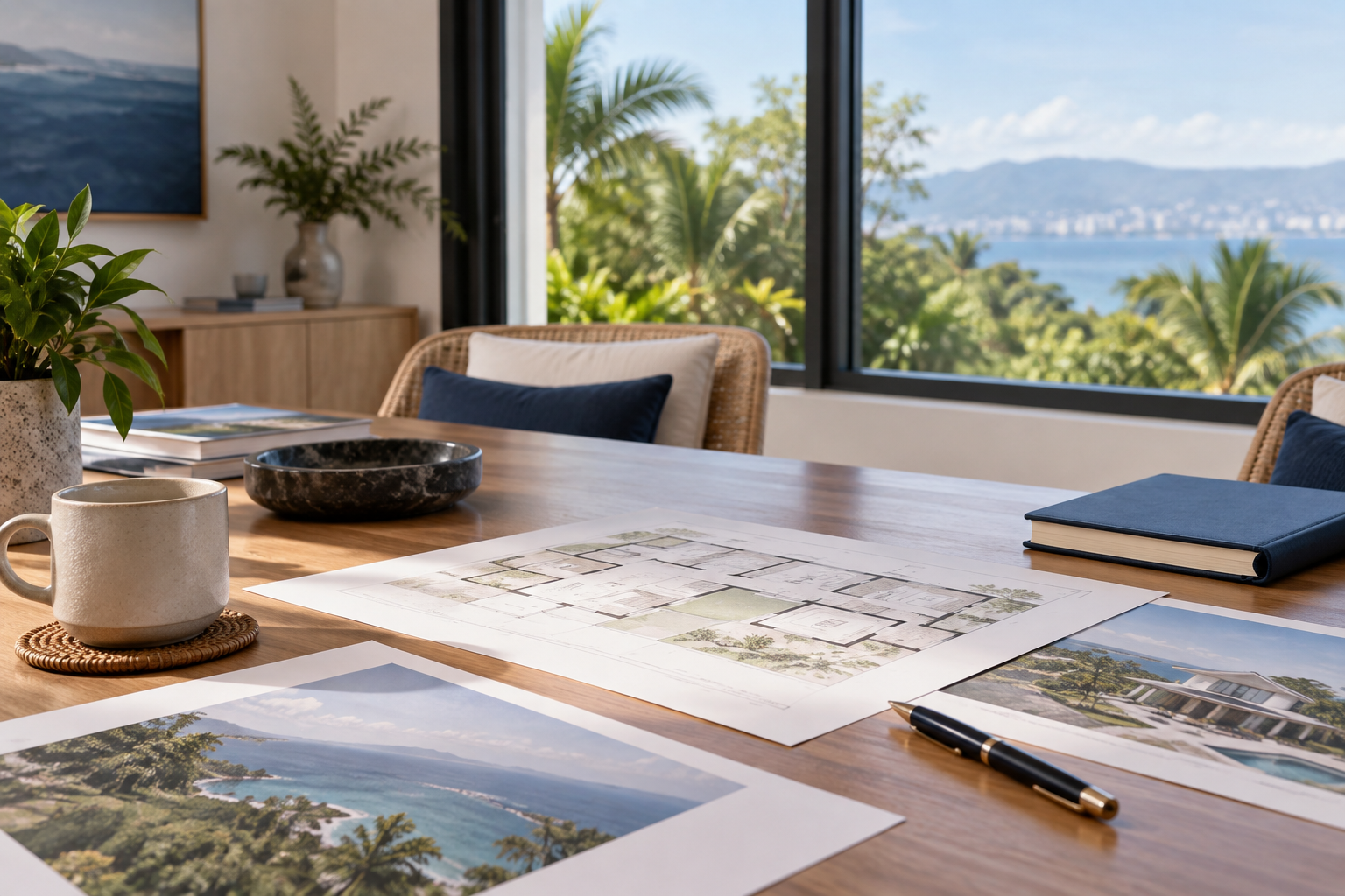 Original illustrative image of a property consultation setting